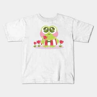 Kawaii Anime Frog Art Kids T-Shirt